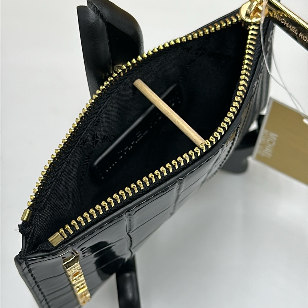 MICHAEL KORS JET SET TRAVEL MEDIUM TZ CARD CASE IN BLACK - Picture 7 of 10